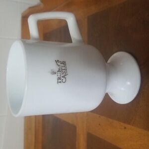 Vintage Trump's Castle Hotel  Casino Milk Glass Pedestal Coffee Tea Mug